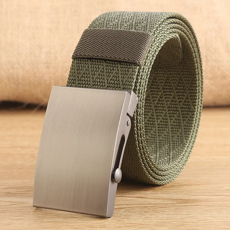 2 buckle army green Высокое качество нейлоновый холщовый ремень для Мужская мода Роскошные Армия тактика дизайн мужские пояса Повседневный стиль мужской ремень подарок для мужчины n36 - Цвет: 2 buckle army green