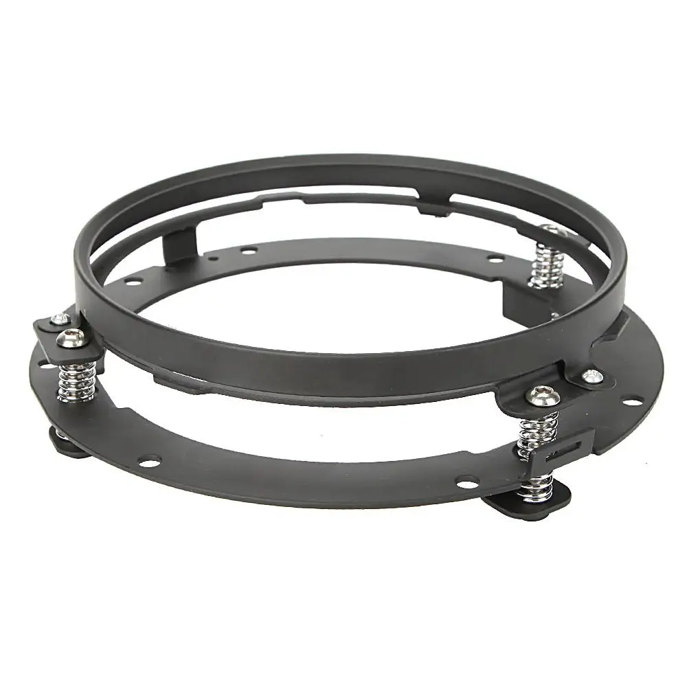 Partol 7&quot LED Headlight Mounting Ring Stainless Steel Round Satin Powder Built-In Springs For Harley FLD Touring Softail | Автомобили