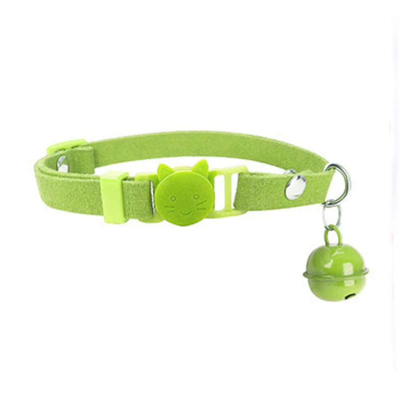 5 цветов безопасная Пряжка Регулируемый ошейник для кошек с колокольчиком