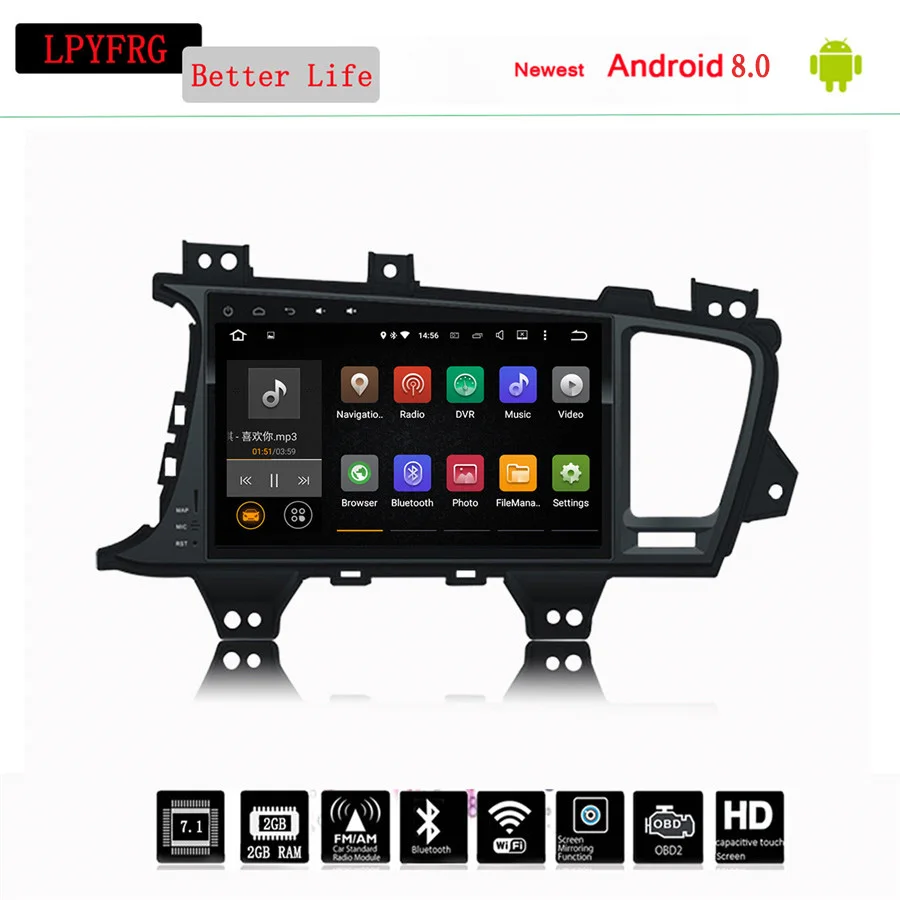 Deckless Octa Core 9 &quotandroid 10 0 автомобильный DVD плеер для Kia K5/Kia Optima 2011 2015 gps радио 4G стерео
