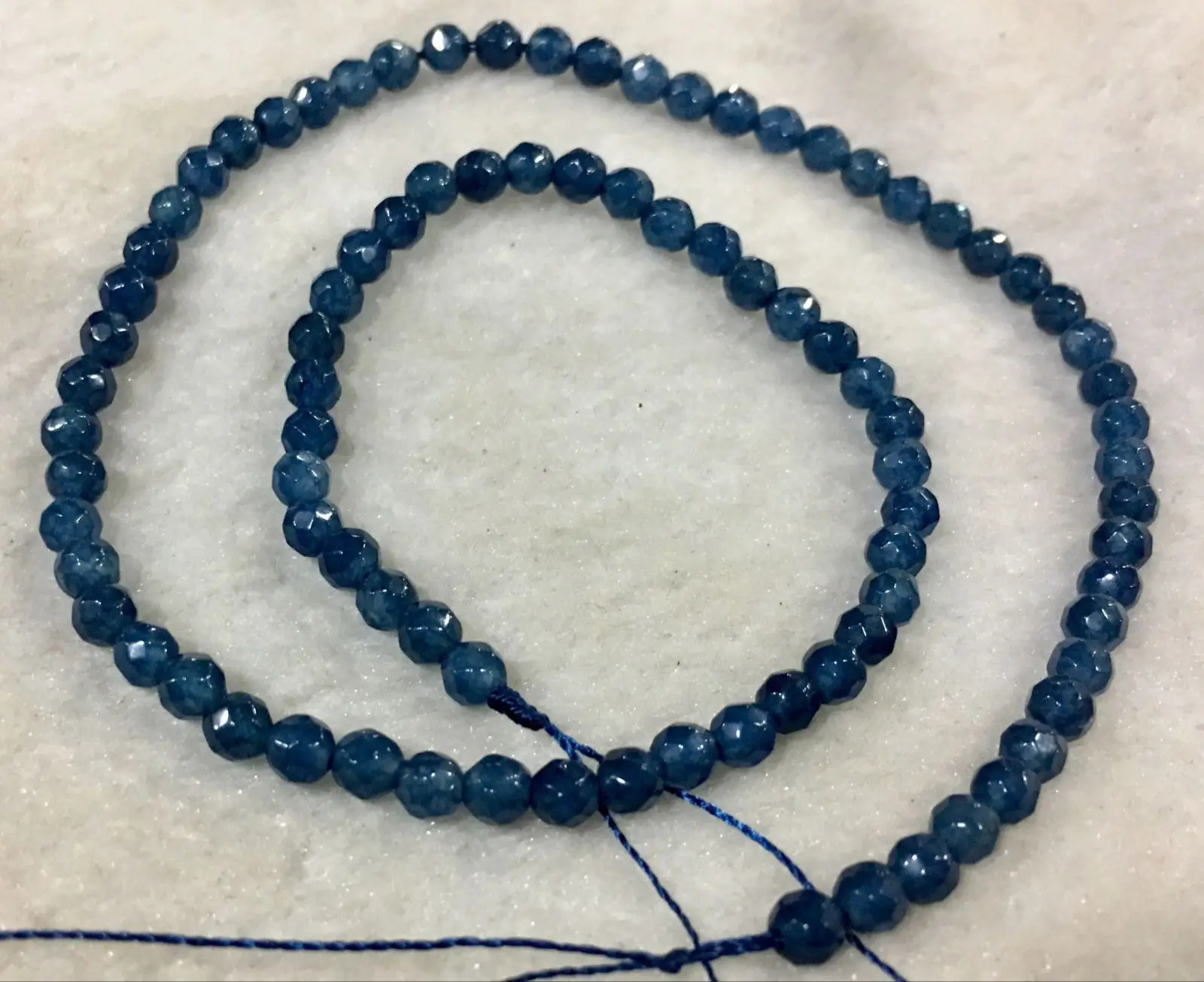 

NATURAL 4MM blue ink roundel faceted gemstone kyanite loose beads 15 "AAA