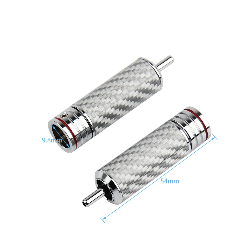4 шт. ATAUDIO HIFI RCA Plug Hi end родиевый разъем из углеродного волокна для Diy