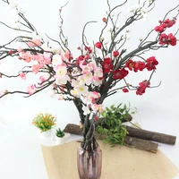 artificial flowers cherry blossoms plum plastic tree branch wedding decoration diy home garden christmas decor chinese style