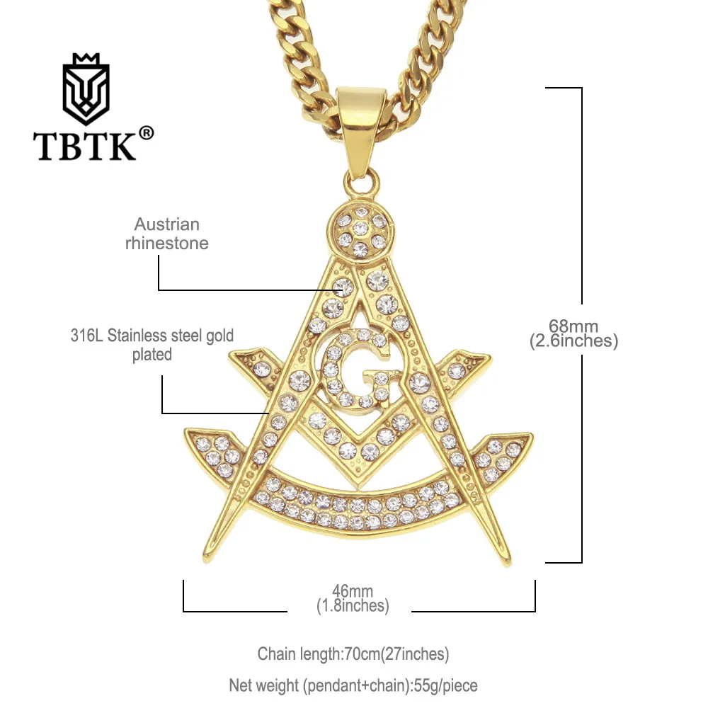 Женская подвеска в стиле панк TBTK Freemason разные варианты микро инкрустированная
