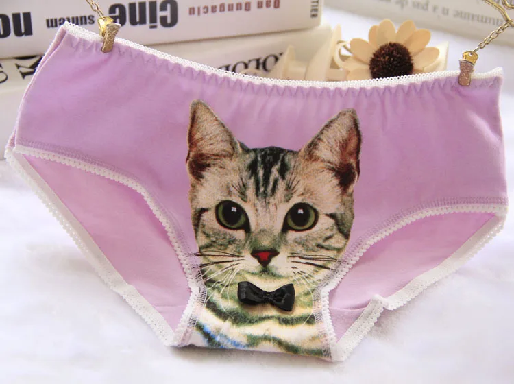 5 Girls Cat Panties Kids Cotton Underwear Teenage Panties For 12-20Y Casual Children Underwear Female Brief Culotte Femme - Цвет: 5