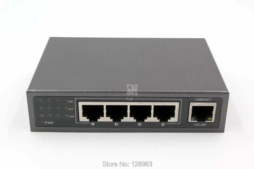 IEEE802.3af/at POE коммутатор 4 + 1 порт 10/100 Мбит/с Mini Power over Ethernet 65 Вт 48 В