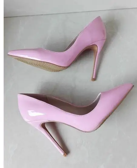 style 11 12cm heel Женские туфли-лодочки на каблуке 12 см; туфли на высоком каблуке; женские офисные туфли из лакированной кожи на шпильке с острым носком; женские свадебные вечерние туфли на высоком каблуке - Цвет: style 11 12cm heel