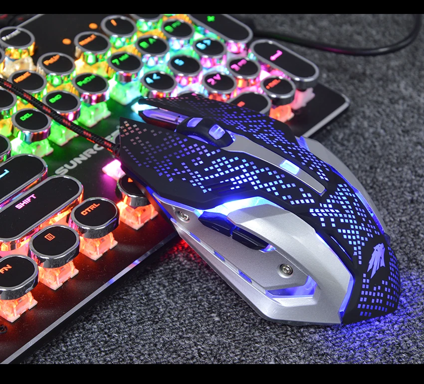 SUNROSE X1 мышь USB Проводная игровая мышь 6 кнопок оптическая компьютерная мышь Мыши для ПК ноутбук игра геймер