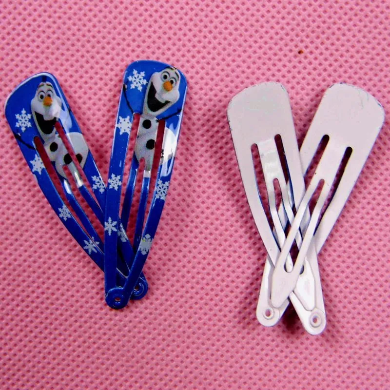 Комплект из 2 предметов с рисунком из мультфильма Эльза и Анна Олаф девушка шпилька заколки для волос заколки аксессуары для волос для маленьких девочек; вечерние подарки металлический зажимы