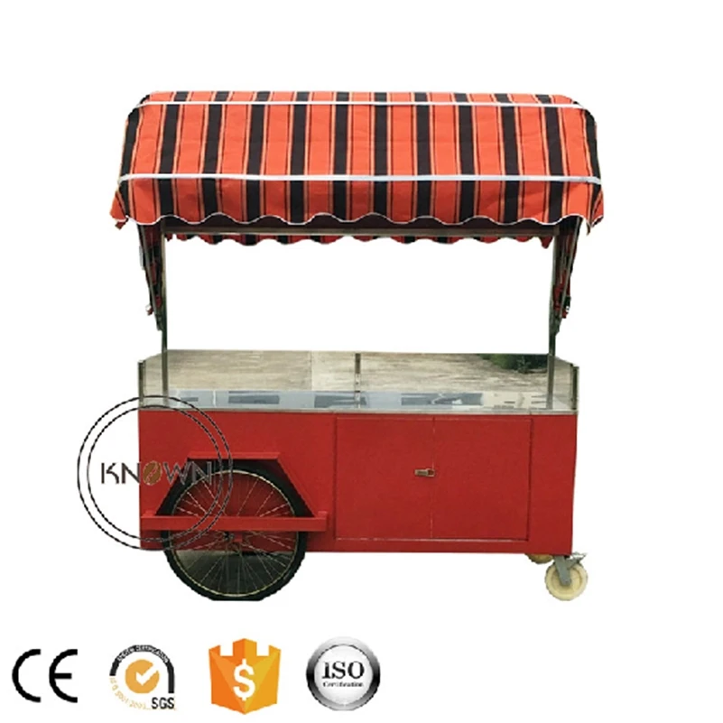

Hot sale high quality food kiosk 140cm long ice cream mobile food vending van/food-truck/cart for sale