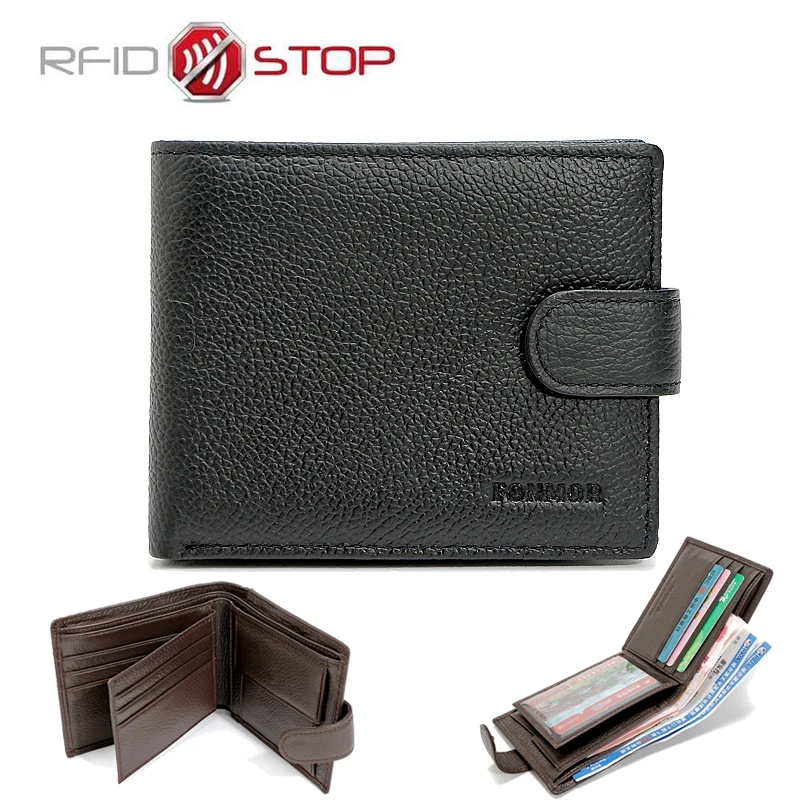 FONMOR бренд RFID кошелек пояса из натуральной кожи для мужчин женские кошельки с