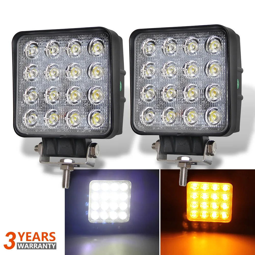 Со светом 48 Вт 4 3 дюймов Led свет работы бар 12 В Спот Наводнение Светодиодный 6500 К 3000