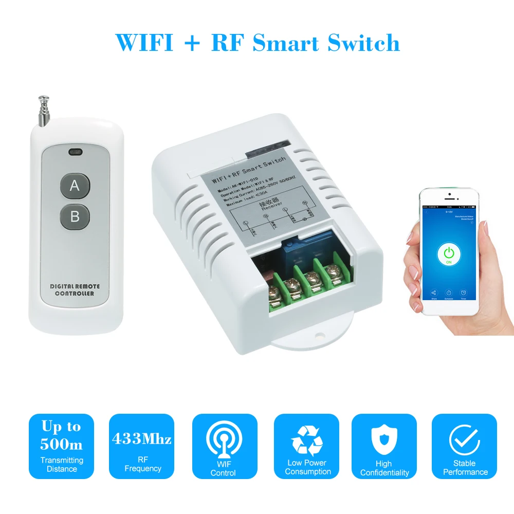 WIFI RF переключатель открывалка двери гаража беспроводной пульт дистанционного