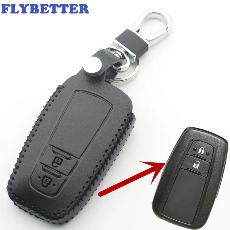 Чехол FLYBETTER из натуральной кожи с 2 кнопками и умным Дистанционным Ключом чехол