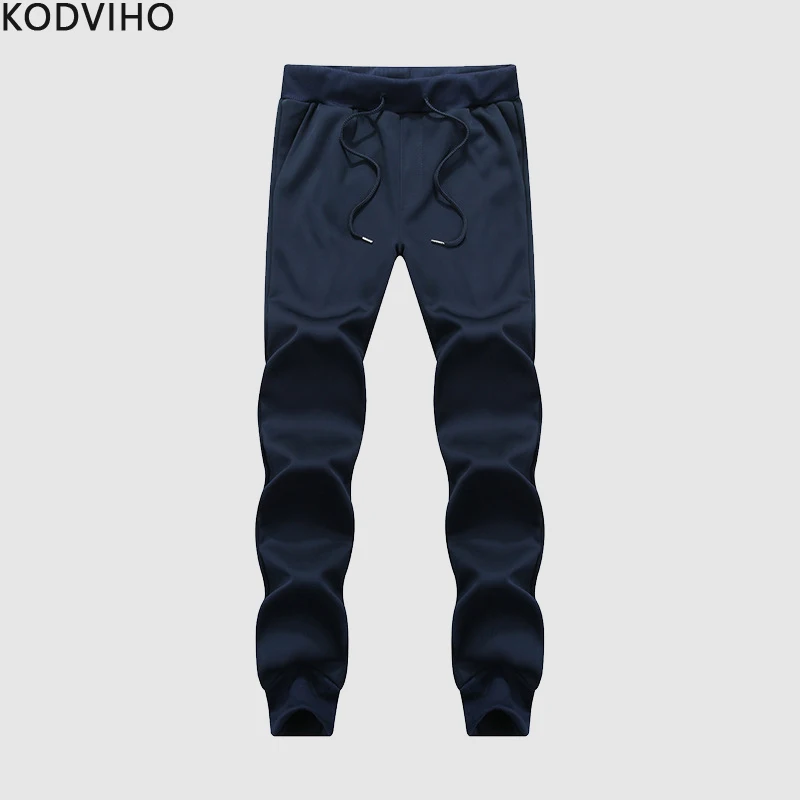 Мужские спортивные штаны Pantalon Homme Повседневные вязаные однотонные брюки для бега