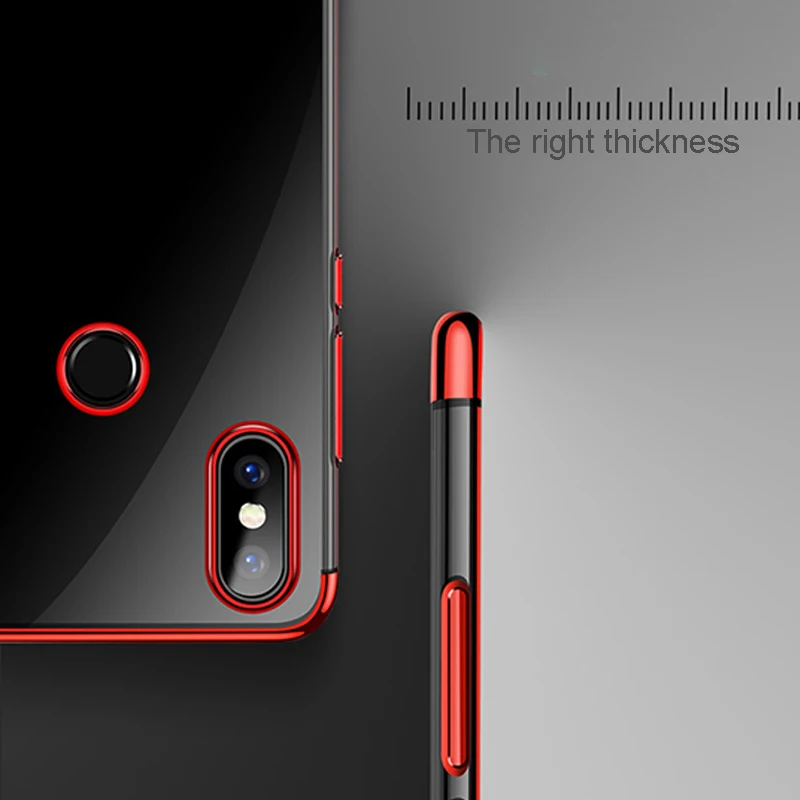 Тонкий чехол для телефона Xiaomi Mi A2 Lite прозрачный мягкий силиконовый с покрытием