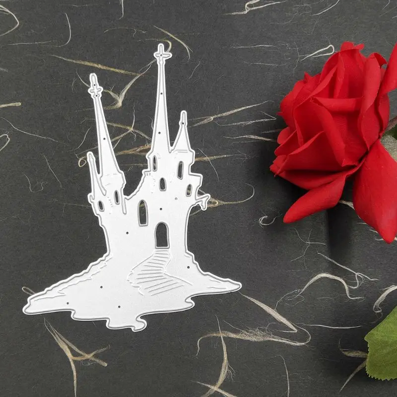 Замок металла прорезной трафарет для окраски DIY Скрапбукинг штамп альбомов