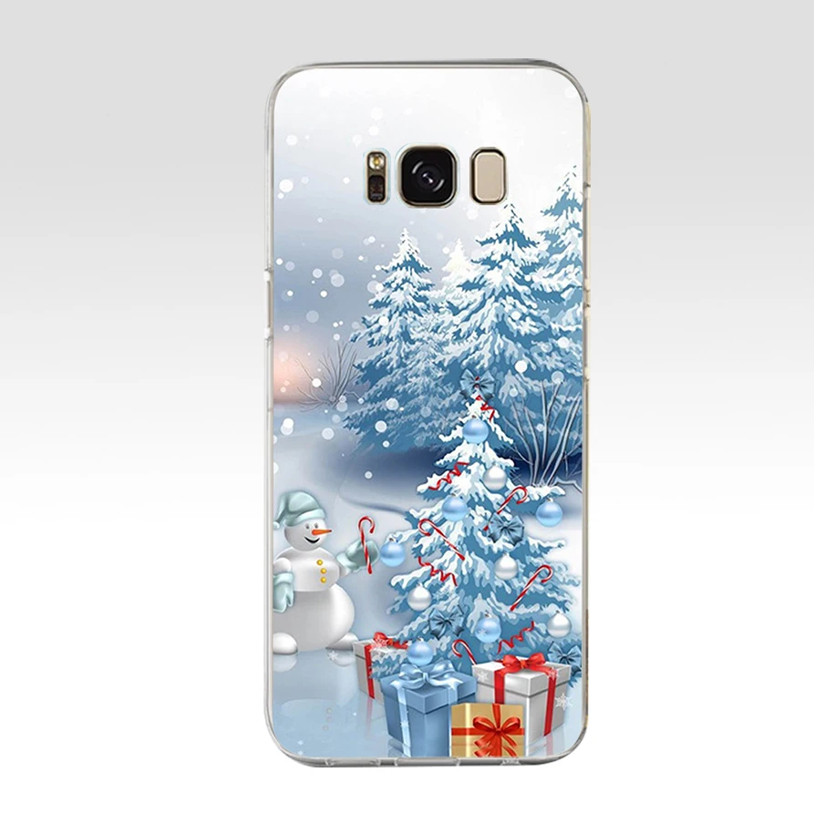 145 Z счастливый Рождественский из ТПУ Мягкий силиконовый чехол для samsung Galaxy s6 s7 edge S9 S8 S10 Plus чехол для телефона Capa Capinha