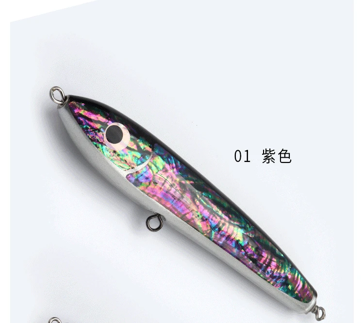 Новая Зеландия abalone shell стикер липа деревянные ручной работы Топ воды плавающие рыболовные приманки