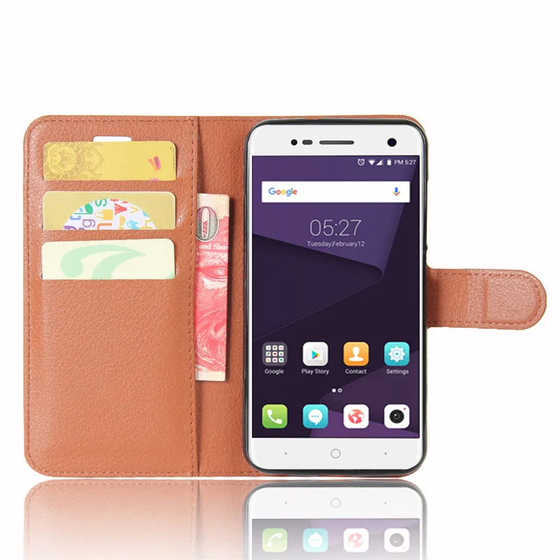 Роскошный чехол из искусственной кожи личи для zte Blade V8 Lite с подставкой и 3