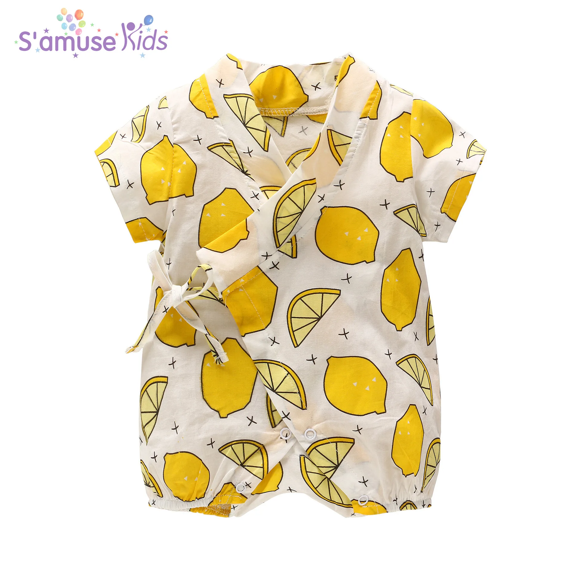 Летняя одежда для маленьких девочек Кимоно комбинезоны мальчиков японский