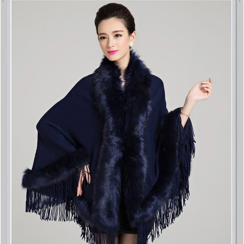 RUNMEIFA женские кейпы и пончо осенне-зимний вязаный кардиган свитер кардиганы с