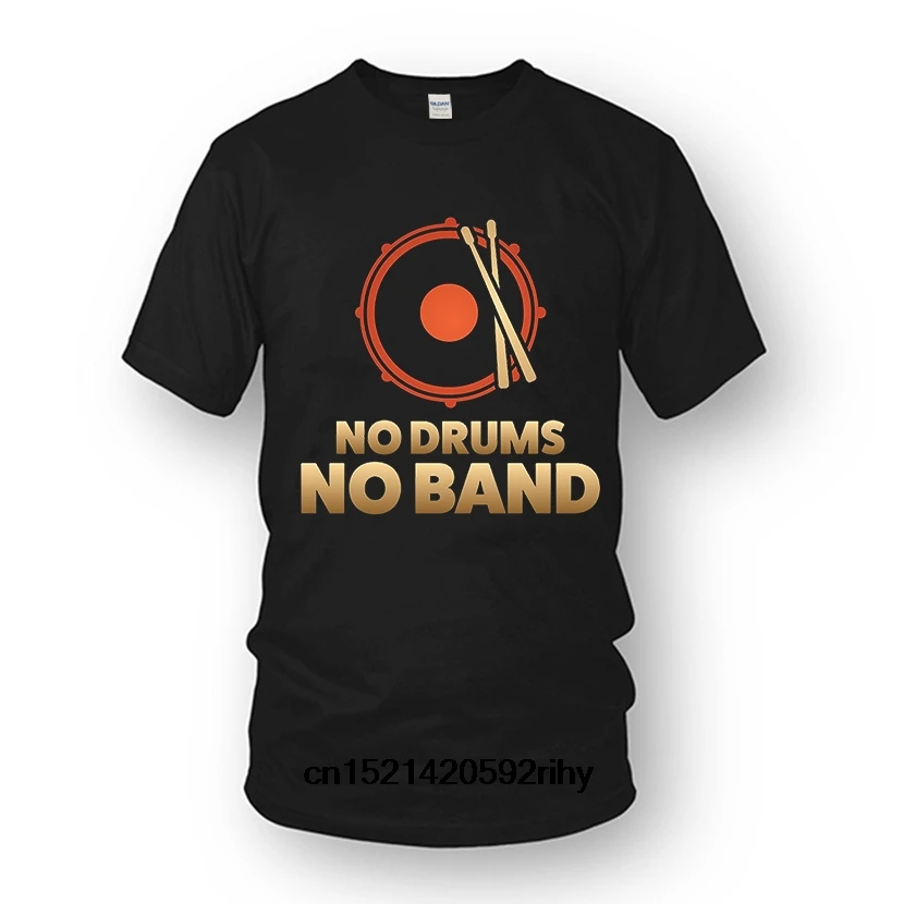 Возьмите Для мужчин футболка из хлопка с принтом короткими рукавами Drummer рубашка