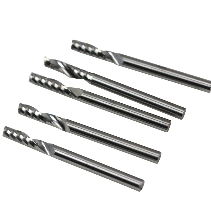 

5pcs/lot 3.175*12mm Carbide Single Flute Spiral Bits, CNC Router Bit, Wood Machinery Milling Cutter Wholesale