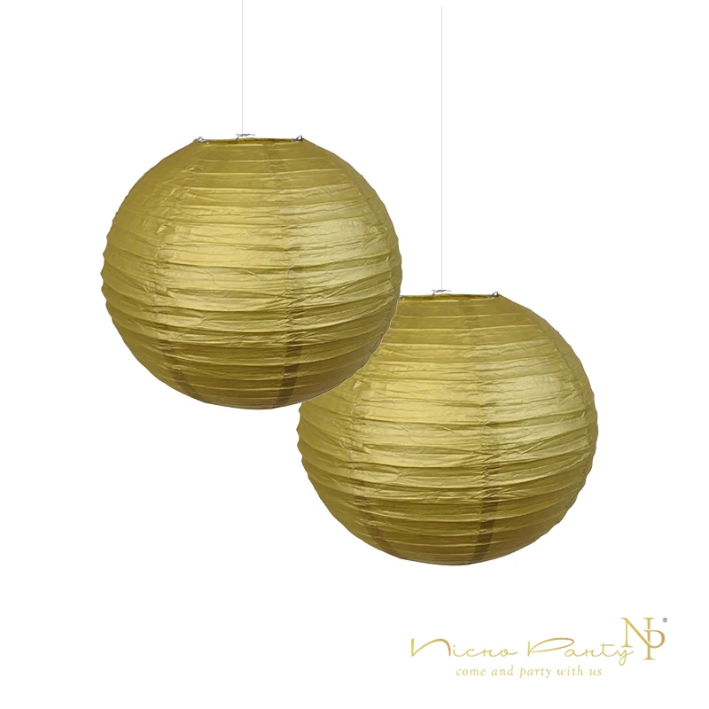 Nicro 10 ''золотые серебряные круглые бумажные фонарики лампа Круглый Китайский