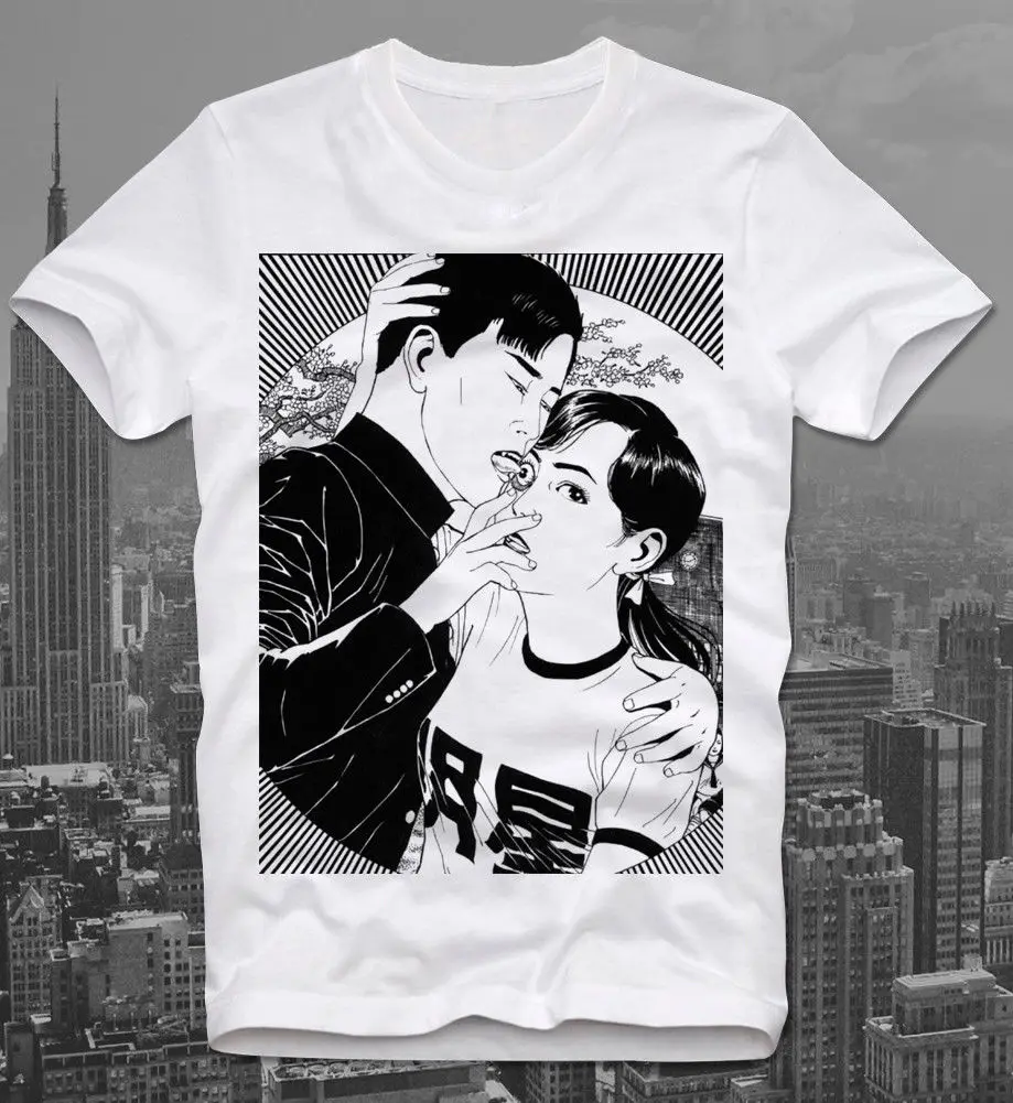 Футболка с короткими рукавами из 100% хлопка SUEHIRO MARUO EYE BALL LICK ANIME MANGA JAPAN ERO GURO