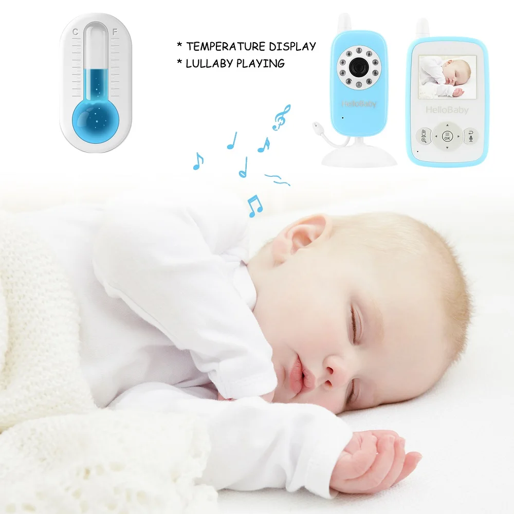2 4 дюймов Hello Baby Беспроводной видео Видеоняни и радионяни с инфракрасным Ночное