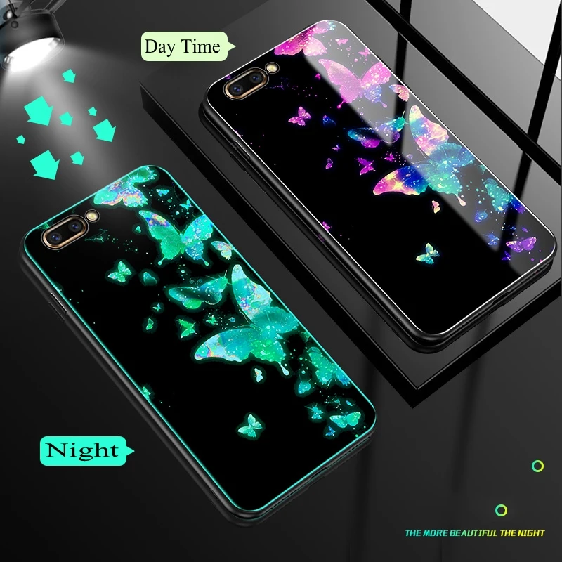 Чехол из закаленного стекла для huawei Honor 10 9 8 Honor 8X Max 7X, светящийся противоударный чехол для huawei Honor V10 V9 V8 7C 7A Pro