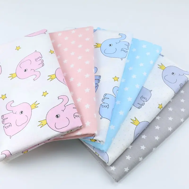 Детская одежда с принтом слона хлопковая саржевая ткань сделай сам шитье