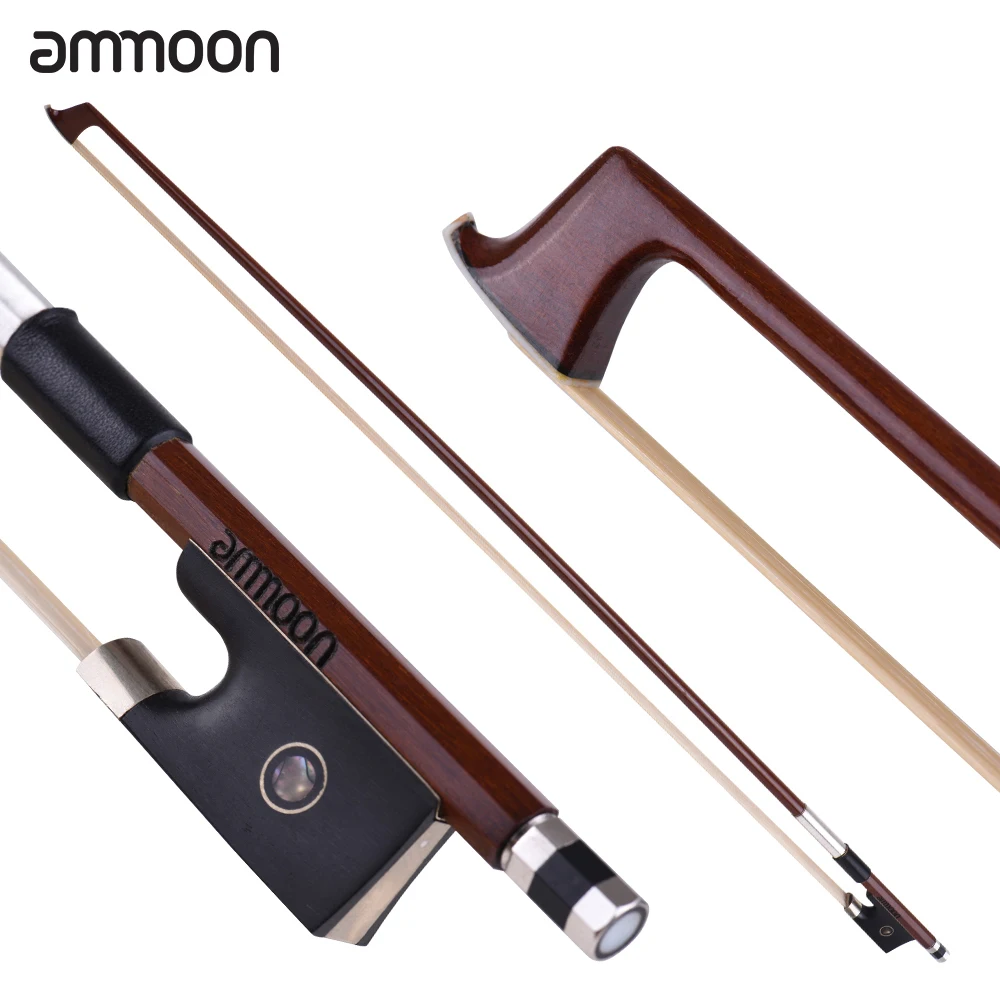 ammoon 4/4 Full Size Violin Fiddle Well Balanced Brazil Wood Circle Style Bow Exquisite Horse Hair Ebony | Спорт и развлечения