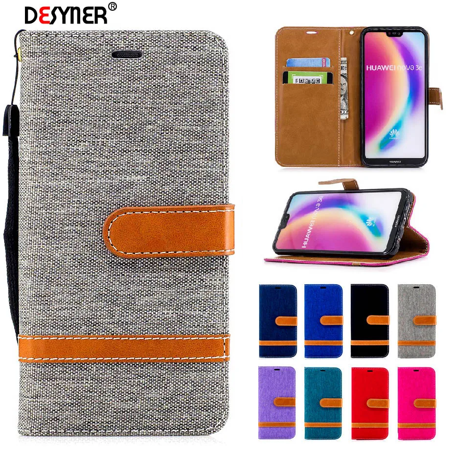 Чехол-книжка Desyner для Huawei P20 / Lite кожаный чехол-бумажник P 20 Pro Nova 3E чехлы с рисунком