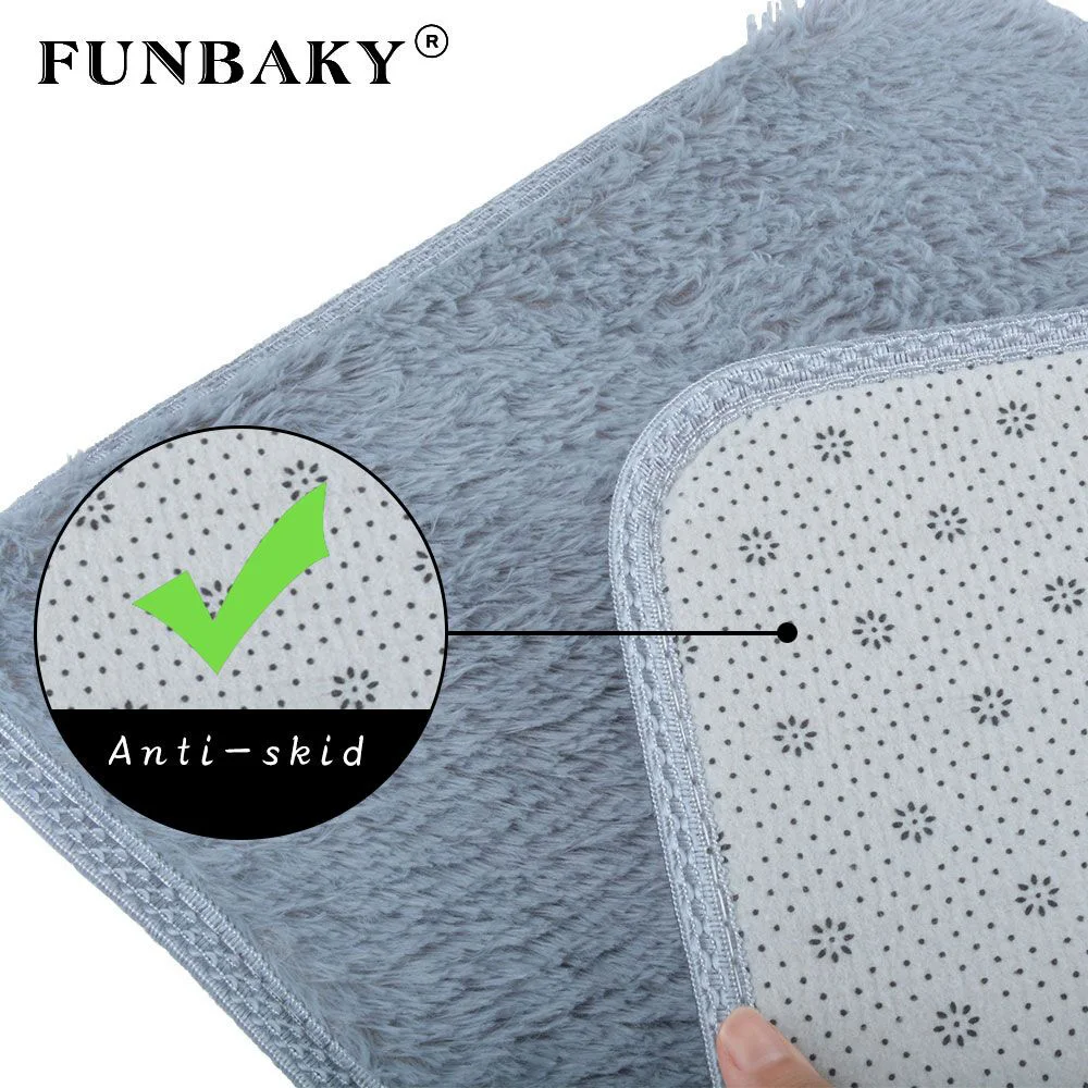 FUNBAKY 40*60 см цветной Нескользящий Впитывающий Коврик из микрофибры для ванной комнаты, коврик для ванной