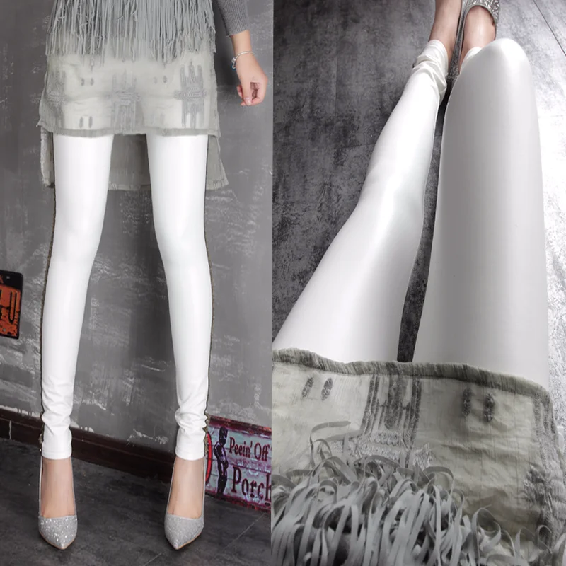 XL 2XL 3XL Весна Плюс Размер белые леггинсы брюки женские с блестками полосатые