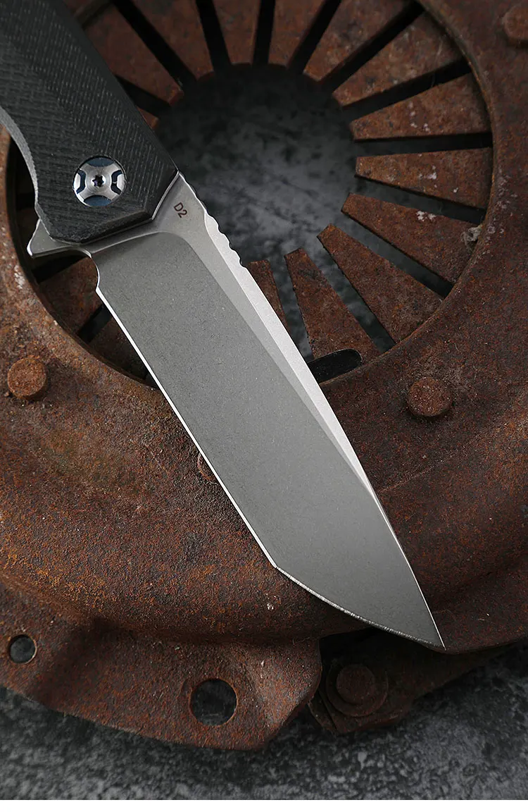CH D2 стальной складной нож G10 Ручка шарикоподшипник кувыркающийся Открытый Кемпинг Охота Рыбалка карманный инструмент EDC 3507