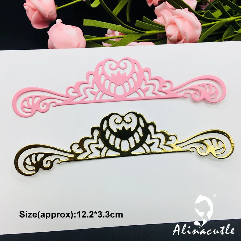 Металлические высекальные штампы вырезанные короны кружевные границы Alinacraft