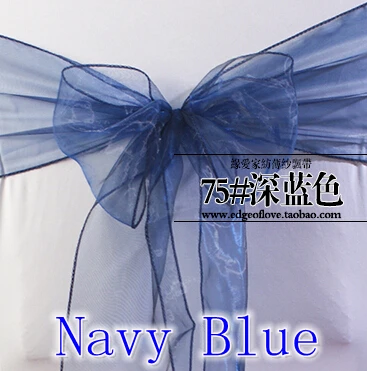 Темно синий цвет органза створки стул кристалл Свадебная вечеринка в отеле шоу