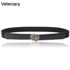 Лидер продаж, женский пояс в европейском и американском стиле, тонкие ремни для женщин, Красные эластичные корсетные ремни, винтажные черные круглые ремни с пряжкой