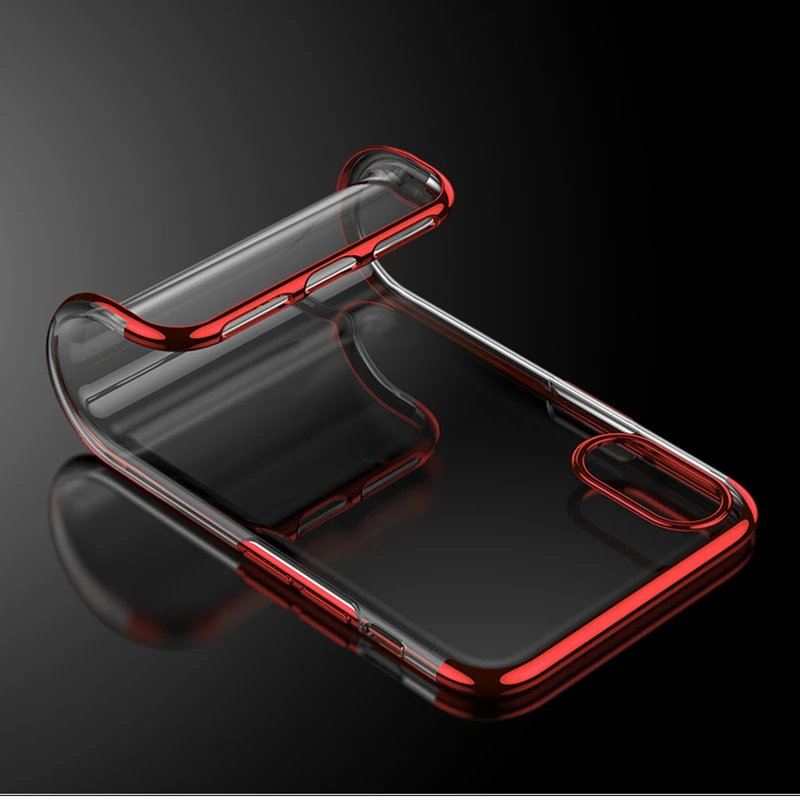 Роскошный прозрачный чехол из ТПУ для iPhone X XS Max XR 5 5S SE 6 6S 7 8 Plus мягкий силиконовый