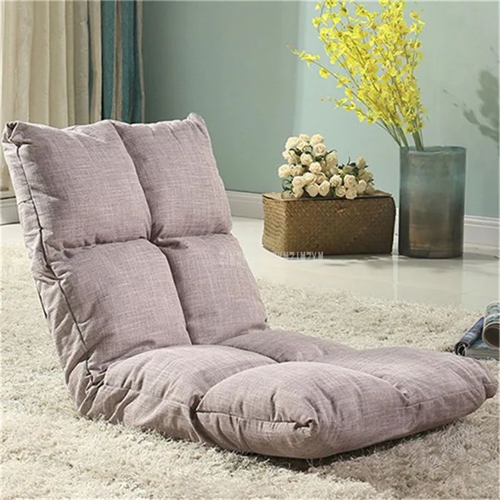 light purple Одноместный диван для гостиной, восемь сеток, диван для отдыха с татами, японский стиль, складной пол, стул, домашняя мебель, угловой диван-кровать - Цвет: light purple