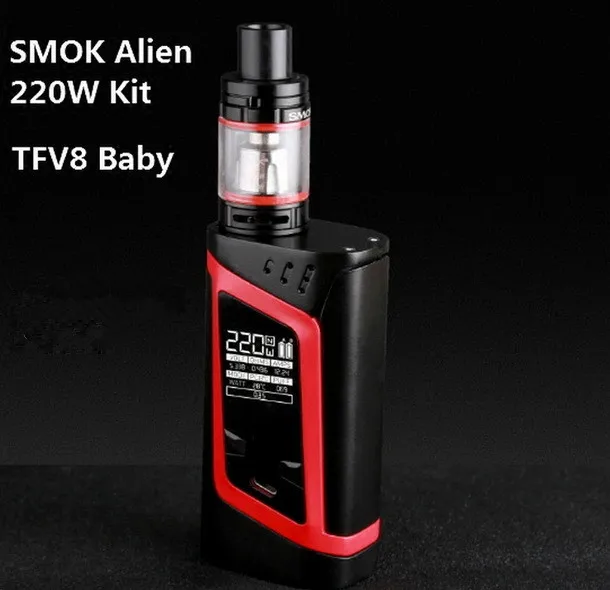 Оригинальный набор SMOK ALIEN 220 Вт бокс мод 3 мл TFV8 детский бак атомайзер вейп