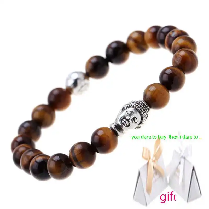 8mm diameter tiger eye natural stone bracelet men women best gift free shipping | Украшения и аксессуары