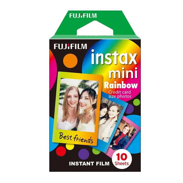 Rainbow Фотокамера Fujifilm Instax Mini 8 Mini 9-фотокамера Fuji Instant Photo 10 листов Exposures Papers-дополнительная фоторамка - Цвет: Rainbow