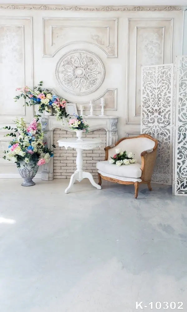 LIFE MAGIC BOX Туалетный столик белый экран цветы задний фон для детской вечеринки