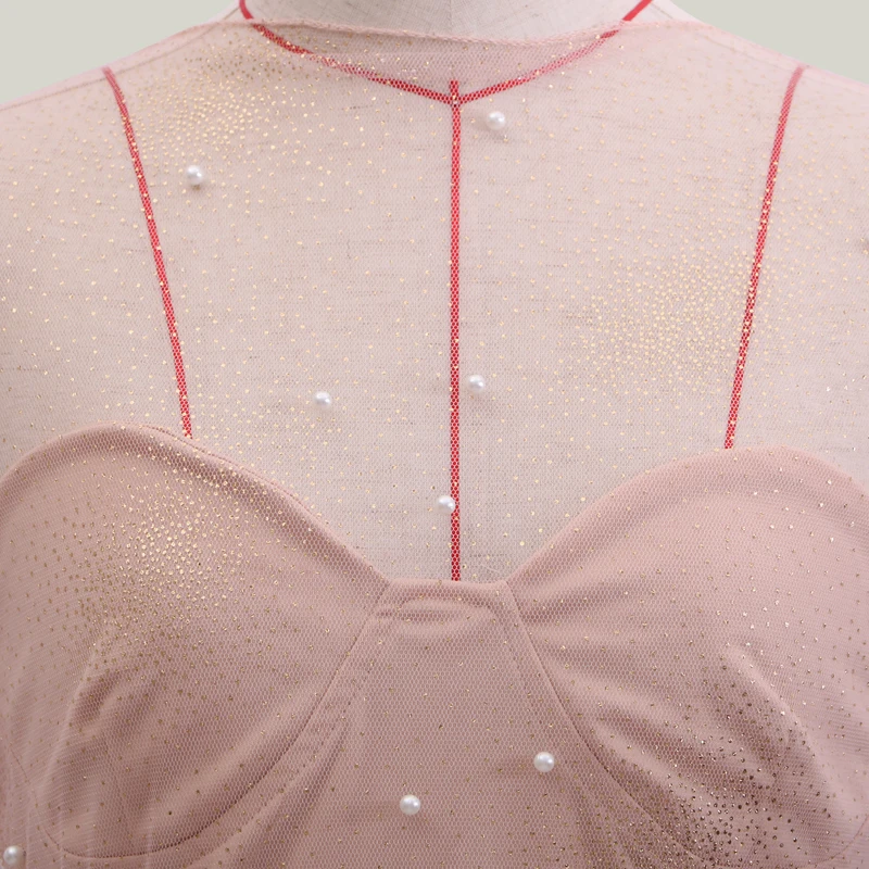 Женское платье + топы женское коктейльное прозрачное облегающее без бретелек