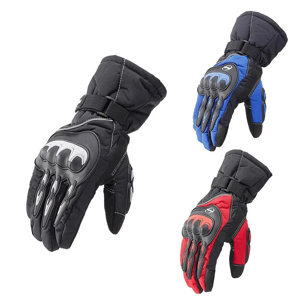 Унисекс теплые Полные Пальцы водонепроницаемые перчатки для езды на мотоцикле