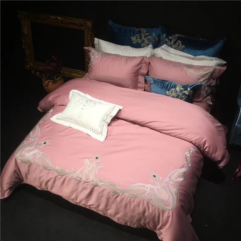 2018 Свадебные постельных принадлежностей пододеяльник качество хлопок супима